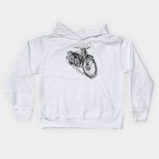 VINTAGE MOTORCYCLE 1932 KSS VEL SKETCH Kids Hoodie